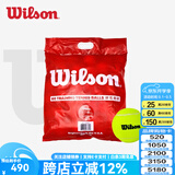 威尔胜（Wilson）无压袋装桶装13600/131100发球机通用专业训练网球蛇年系列网球拍 60个袋装 送球袋 WR13600