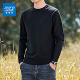 真维斯（Jeanswest）毛衣男春秋季韩版圆领纯色亲肤保暖宽松针织衫百搭打底衫
