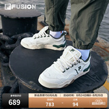 FILA FUSION斐乐潮牌KICK板鞋男鞋新款时尚休闲鞋踢板鞋潮 初雪白/暗绿-PC 41