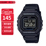 卡西欧（CASIO）卡西欧手表小方块防水数显电子表狂飙安欣同款男女学生运动手表 W-218H-1B