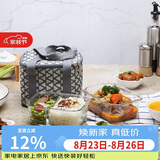 乐扣乐扣（LOCK&LOCK）耐热玻璃保鲜盒微波炉饭盒上班学生便当盒分隔餐盒配便当包两件套