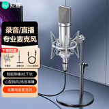 索爱（soaiy）录音配音全民K歌小说有声书读物设备直播主播声卡套装SC9 PRO大振膜麦+M180麦克风支架