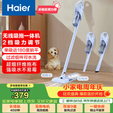 海尔（Haier）无线吸拖一体吸尘器家用车用轻量宠物便携式除尘大功率大吸力干吸湿拖多用随手吸HZG-Y2A 团购礼品