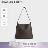 CHARLES&KEITH大容量通勤子母单肩包托特包包女包七夕礼物送女友CK2-40270966-1 Dark Moss深苔绿色 L
