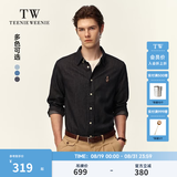 Teenie Weenie小熊男女同款休闲衬衫2025春季新款时尚水洗牛仔衬衣 灰色 M