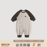 巴厘小猪（BALIPIG）宝宝衣服秋冬新生儿德绒保暖哈衣男女宝秋装婴儿秋季连体衣春秋款 雾灰 80cm