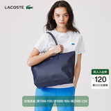 LACOSTE法国鳄鱼女包L1212系列大容量通勤单肩托特包|NF1888PO 141/墨蓝色