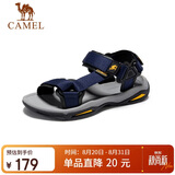 骆驼（CAMEL）户外沙滩鞋凉鞋涉水平底凉鞋男 A822162412 深蓝 40