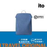ITO双肩包背包男女出差包轻便防泼水休闲包书包通勤商务旅行电脑包 黛蓝-12L