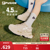 斐乐硬糖丨FILA潮牌老爹鞋增高厚底秋季女鞋轻便休闲运动鞋子 夏威夷果黄-MS 36.5