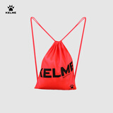 卡尔美（KELME）束口袋抽绳双肩背包足球鞋袋收纳袋健身运动足球包 荧光红 大号(35cm*45cm)