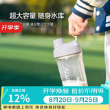 乐扣乐扣（LOCK&LOCK）大容量水杯tritan运动摇摇杯便携提手水壶男女塑料杯子800ML灰色