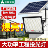 绿源太阳能灯户外庭院灯家用LED投光灯光伏太阳灯室外防水照明灯路灯 600000W+遥控+5米线+照明1000平 【质保十年】+5米国际加粗铜线