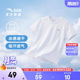 安踏童装儿童t恤男女童清风T夏季新款速干透气舒适青少年短袖12-16岁 【店长推荐丨100%涤】纯净白5110-1 165 cm