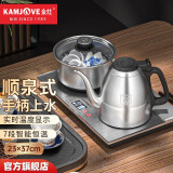 金灶（KAMJOVE）全自动上水电热水壶 泡茶壶整套茶具套装 电茶壶烧水壶保温泡茶器 F8银色版【面板23x37cm】 0.8L