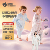 贝肽斯婴儿睡袋暖姜恒温儿童分腿睡袋婴幼儿防踢被睡衣春秋双层 原野M