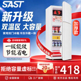 先科（SAST）电冰箱双门家用节能冰箱办公室公寓租房宿舍低噪电冰箱出租屋冷藏冷冻环保迷你冰箱 SAST【配置升级S192加厚款】银色一级能效