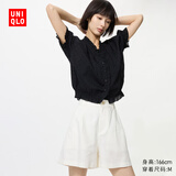 优衣库麻棉短裤女装/裤子482170 01 乳白色 XS