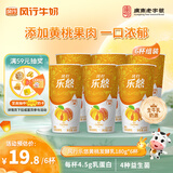 风行乐悠黄桃酸牛奶 180g*6杯 生鲜轻食低温酸奶风味发酵乳 早餐奶