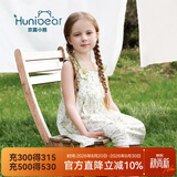 欢喜小熊女童薄款吊带连衣裙夏装宝宝裙子纯棉童装儿童夏季衣服