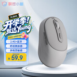 联想（Lenovo）小新M2双模无线蓝牙鼠标 可充电长续航 轻音便携 类肤手感 舒适办公鼠标 笔记本平板鼠标M2-BT 灰