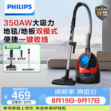 飞利浦（PHILIPS）家用吸尘器卧式手持大功率强力除螨吸毛吸灰吸尘器FC9351