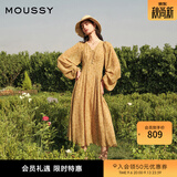 moussy 【刘亦菲同款】南法度假风碎花浪漫优雅连衣裙028ISX33-3711 070米色 S