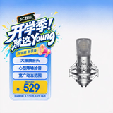 iSK BM-800专业大振膜48V电容麦 手机电脑声卡直播连麦唱歌喊麦录音配音话筒 可选带声卡耳机全套套装