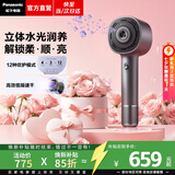 松下（Panasonic）【七夕礼物】花芯2.0高速护发吹风机家用纳诺怡水光离子宿舍便携电吹风筒送女友生日礼物礼盒款 石墨灰【花芯2.0】NW61