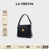 拉菲斯汀（La Festin）包包女2026新款方糖包腋下红色结婚新娘手提小方包生日礼物送女生 骑士黑 | 质感亮面 | 现货即发