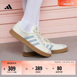 adidas「T头鞋」VL COURT 2.0复古休闲板鞋德训鞋阿迪达斯轻运动   汉玉白/蓝色/金色 (推荐女生买小半码)   35.5