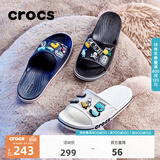 CROCS卡骆驰贝雅卡骆班凉拖男鞋女鞋户外拖鞋沙滩鞋|205392 深蓝/辣椒红-4CC 41 /42(260mm)