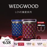 Wedgwood【教师节礼物】不锈钢保温杯高颜值便携水杯茶杯保冷保热随行杯 LOVE臻爱系列蓝+紫随行杯2件套350ml