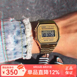 卡西欧（CASIO）手表 小春同款 情侣经典复古小方块 时尚学生表小金表情人节礼物 A168WG-9W