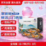 【活蟹】掌昕鲜三门青蟹 全母蟹（6-7两/只）3只 鲜活螃蟹中秋送礼盒非梭子蟹 源头直发