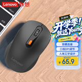 联想（Lenovo）无线蓝牙双模鼠标便携办公鼠标 人体工程学设计适用台式机一体机笔记本平板 Howard Mouse 2022黑