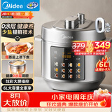 美的（Midea）0涂层精钢厚釜电压力锅6L 提鲜蒸多功能一体高压电饭锅家用6-8人智能预约开盖火锅电饭煲MY-E6010G