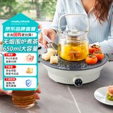 摩飞电器（Morphyrichards）养生壶电陶炉煮茶器煮茶炉多功能围炉煮茶黑茶花茶泡茶蒸茶器不挑器具0.65L MR6083 白