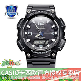 卡西欧（CASIO） 男表女表卡西欧手表男女情侣表学生时尚运动表太阳能双显电子表 太阳能表：AQ-S810W-1A黑骑士