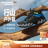 Skechers斯凯奇男童雪地靴户外棉靴儿童运动鞋冬大童棉鞋406415L 黑色/蓝色/柠檬色/BBLM 35