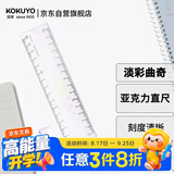 国誉淡彩曲奇亚克力高考透明直尺15cm 164*40*2.2mm 颜色随机1个装 WSG-CLC15