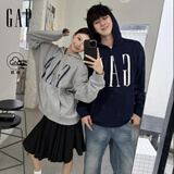 盖璞Gap男女装2026秋新品logo胶印抓绒连帽开衫宽松卫衣1SS623907 海军蓝 L (175/96A)亚洲尺码