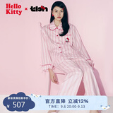 野兽派家居（tbh）三丽鸥Hello Kitty天丝棉家居服套装软棉棉四季条纹睡衣 长款 XS
