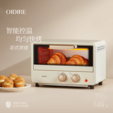 OIDIRE（偶点）电烤箱 家用多功能迷你小烤箱小型烘焙电烤箱12L容量DIY电烤炉立体烘烤智能广域调温定时 12L 可视窗口 | 轻松烘焙·云柔白