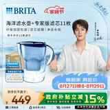 碧然德（BRITA）过滤净水器 家用滤水壶 净水壶 海洋系列 去水垢专家版滤芯11枚 环保加固包装