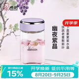 希诺单层玻璃杯2026新款花茶杯透明高颜值水杯女家用便携泡茶杯子