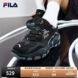 斐乐（FILA）掠夺者2丨复古厚底增高老爹鞋男鞋女鞋情侣时尚通勤百搭跑步休闲 【男款】黑/中灰-BM 40