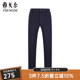 雅戈尔（YOUNGOR）休闲裤男DP棉免烫不易皱裤子自然垂顺易打理新品 VCDP329979FWY藏青 34 84A