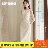 ROEYSHOUSE罗衣修身高级感无袖连衣裙秋季新款通勤收腰包臀裙子女10986 杏色 M （建议拍前联系客服确认哦）