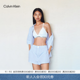 Calvin Klein内衣【摩登引力带】女ck无钢圈软支撑三角杯文胸 QF8498AD100-月光白 S